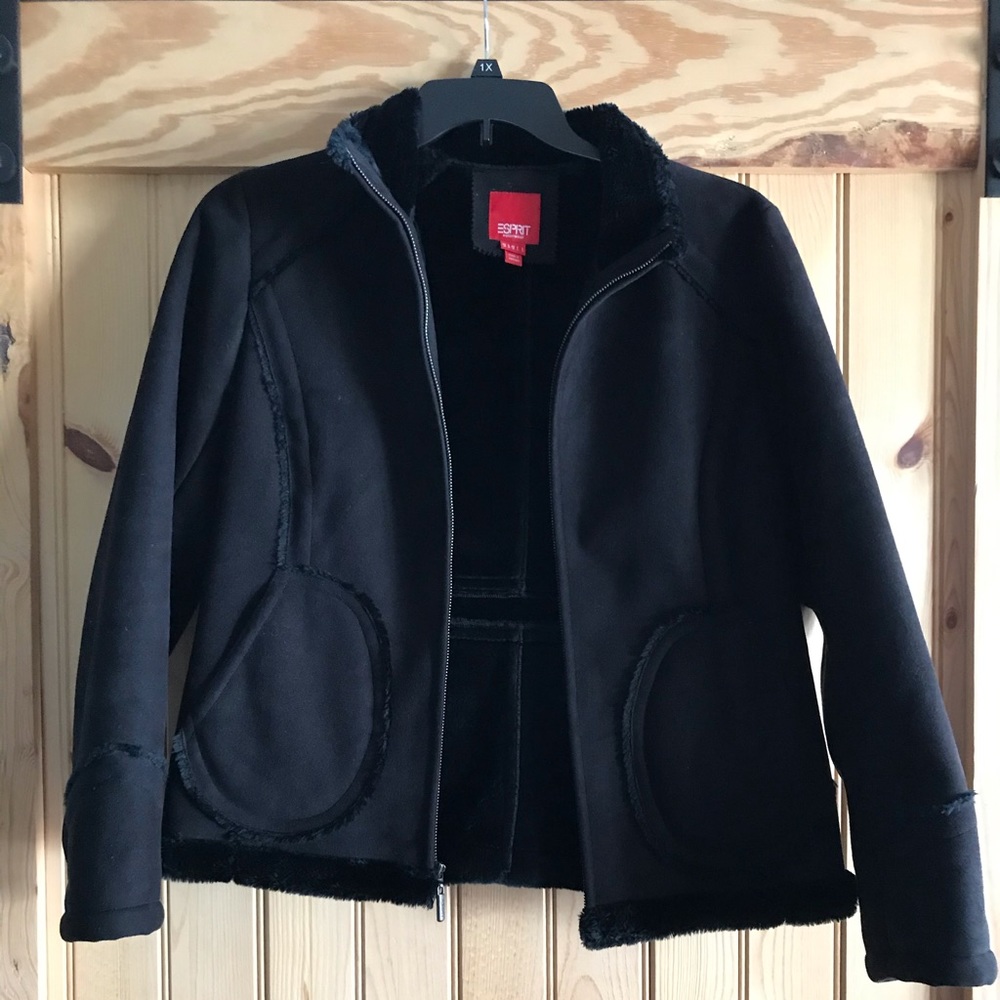 Esprit Shearling Faux Fur Coat Jacket